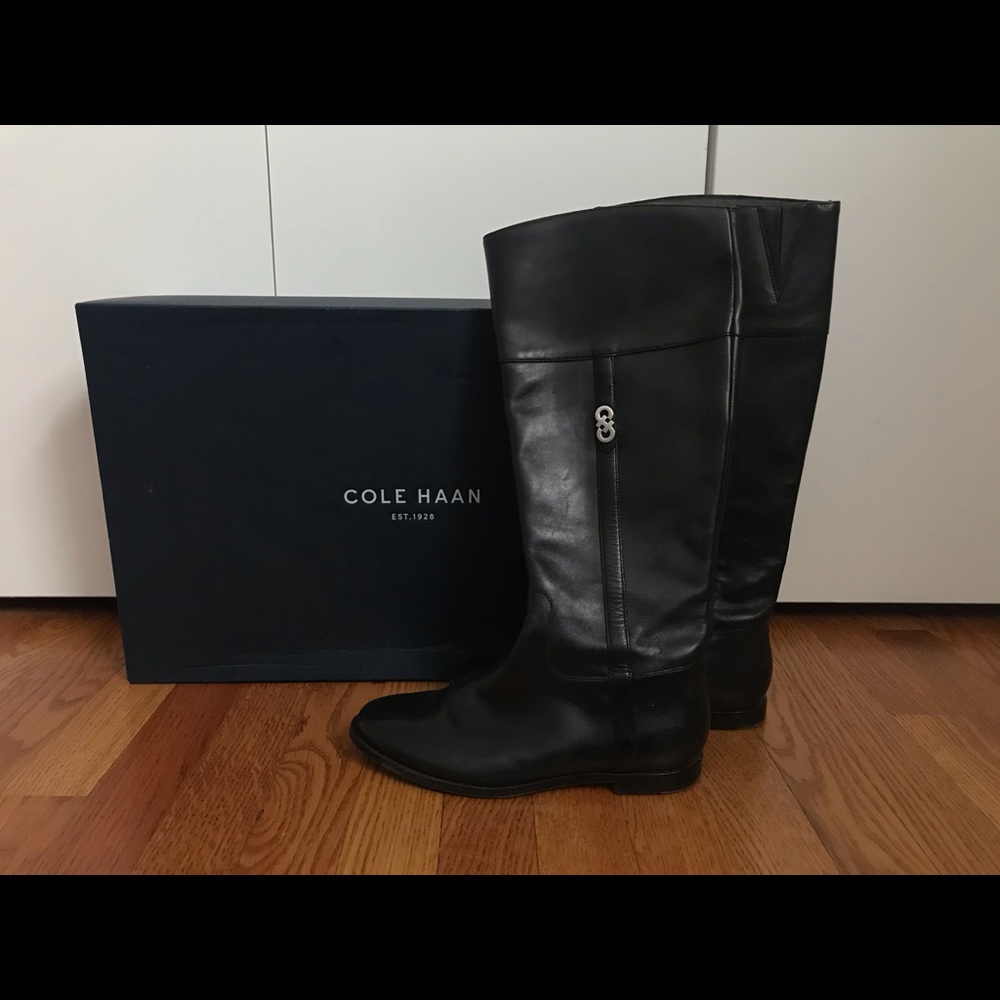 Cole Haan leather riding boots.